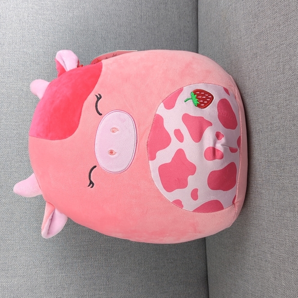 Squishmallows Other - Squishmallows Calynda the Pink Strawberry Cow 12"